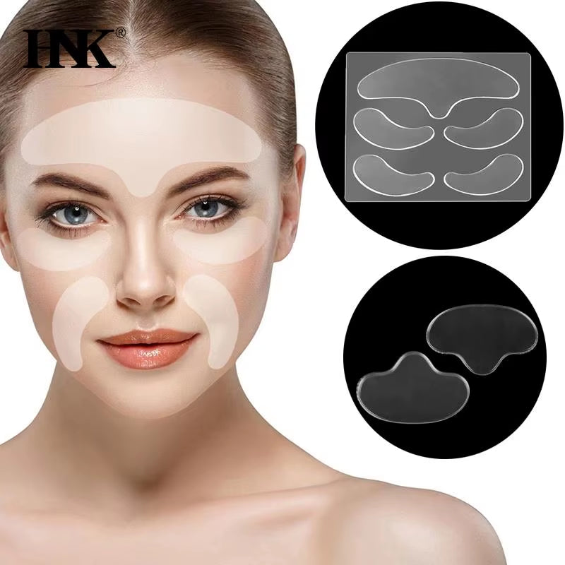 Reusable Silicone Anti-Wrinkle Face Forehead Cheek Chin Sticker anti Aging Facial Skin Lifting Patches