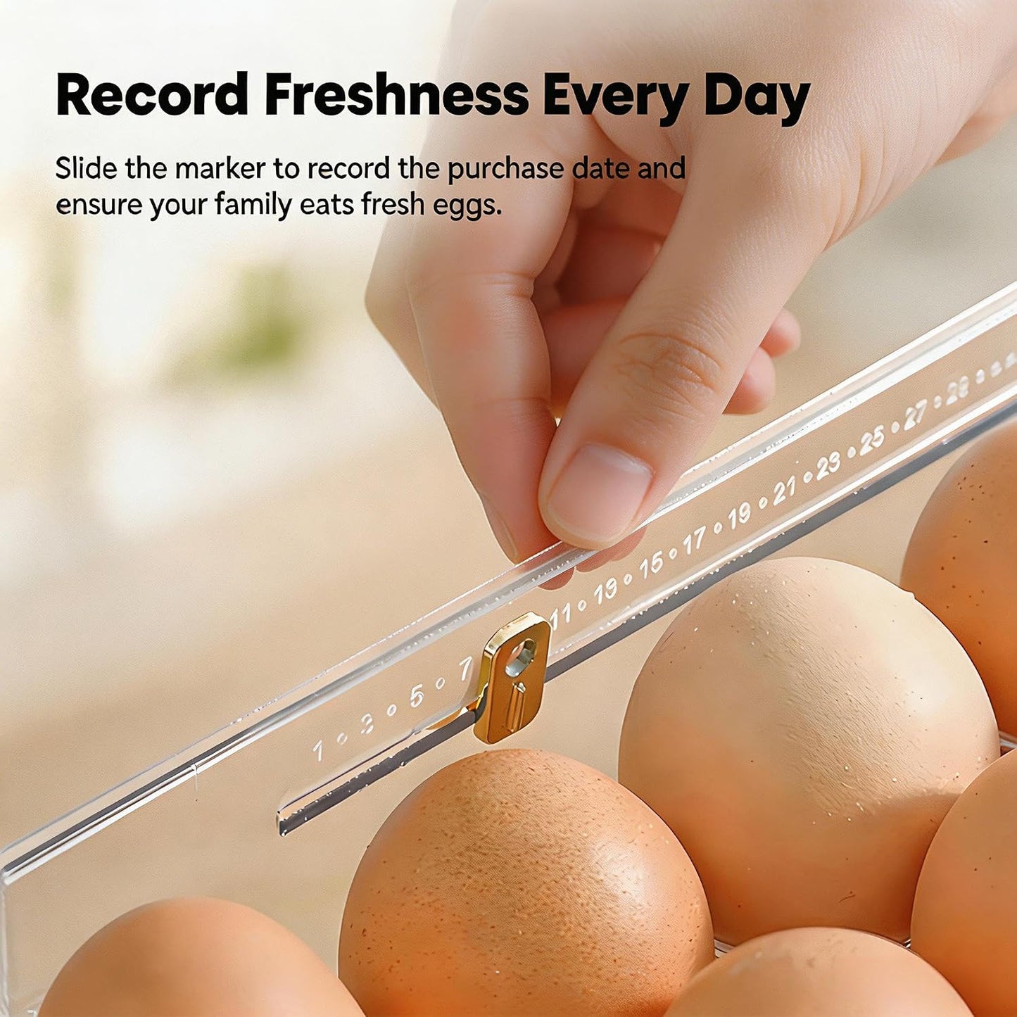30-Egg Stackable Refrigerator Storage Container