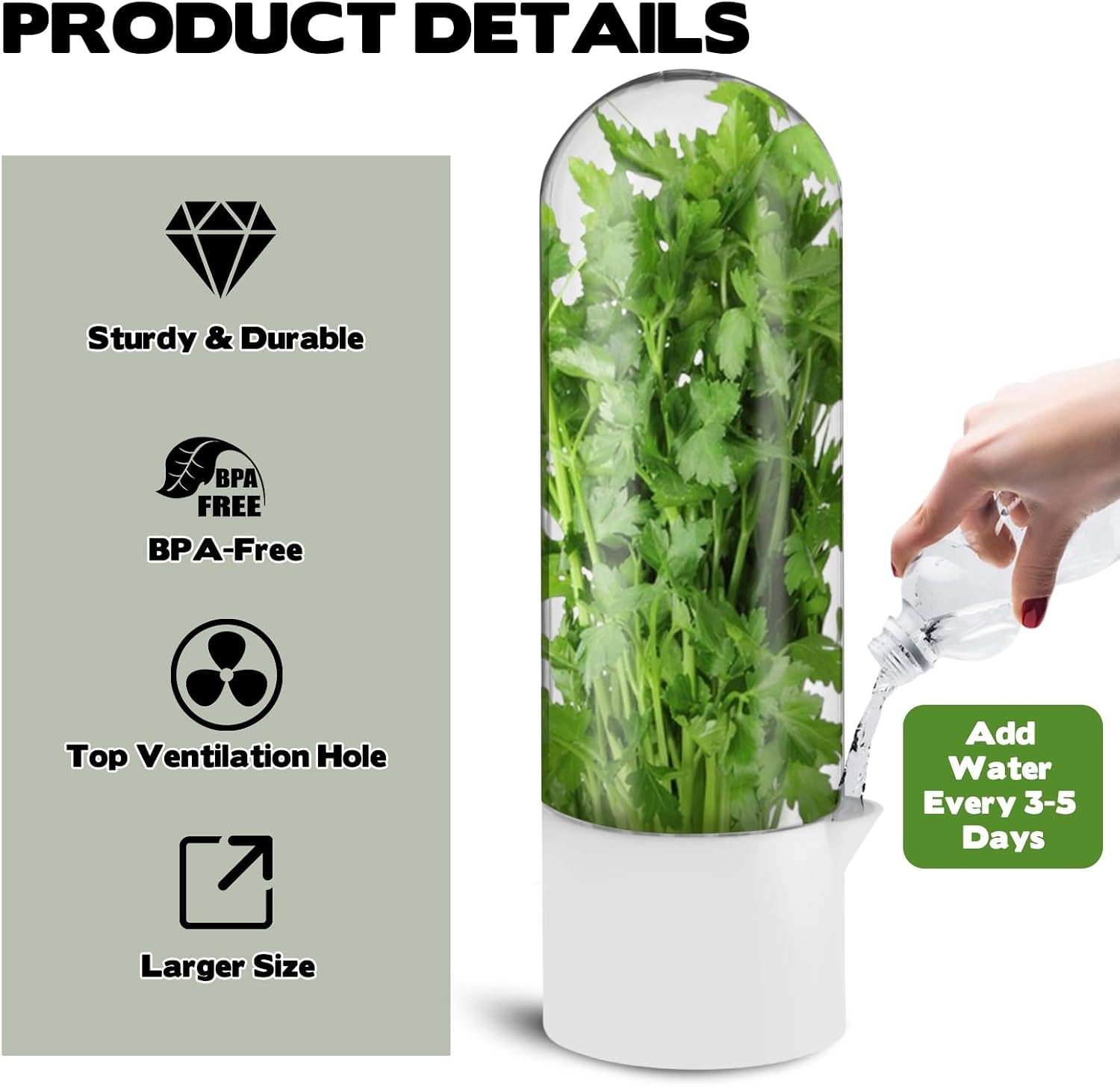 Premium Herb Saver & Fresh Keeper (3-Pack)