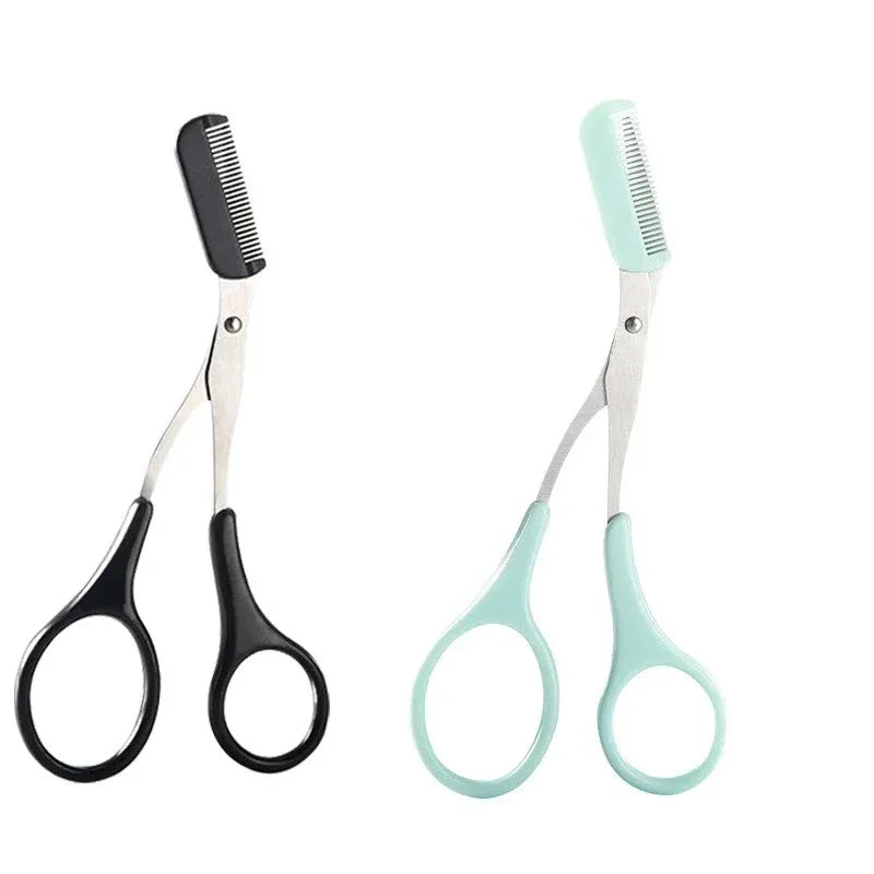 Eyebrow Trimmer Makeup Tools Stainless Steel Eyebrow Scissors with Comb Hair Removal