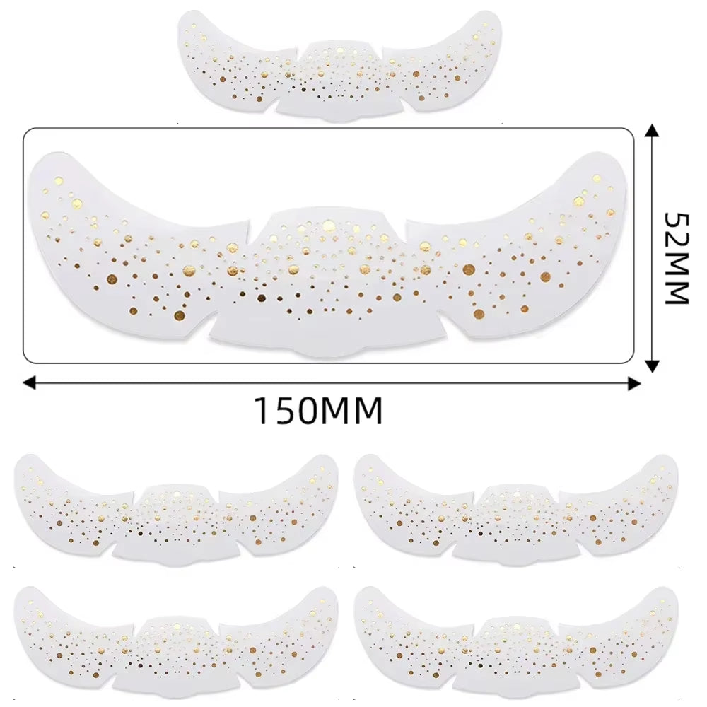 6Pcs Hot Stamping Freckles Makeup Patches Metallic Golden Silver Fake Freckles Temporary Tattoo Stickers
