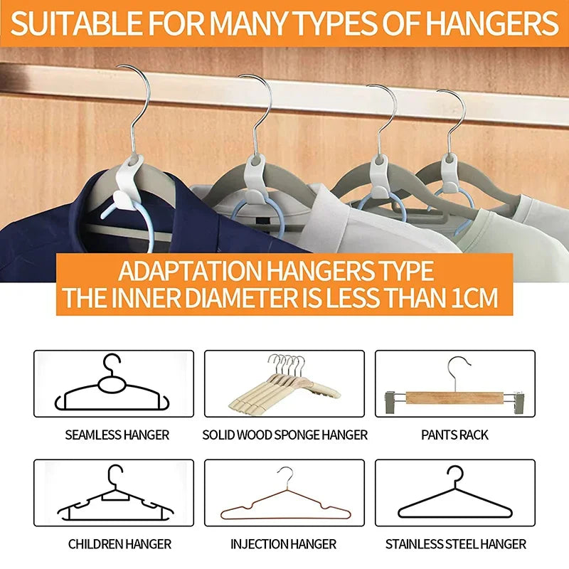 Space Saving Hanger Connector Hooks | Cascading Closet Extender