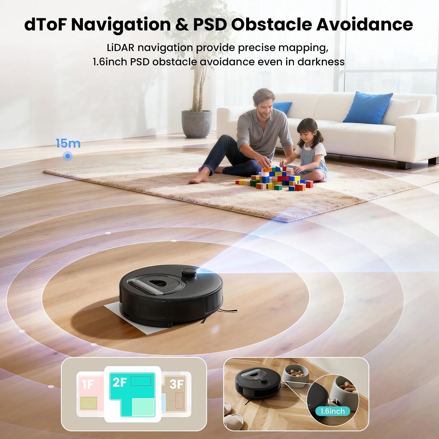 M330 Smart Robot Vacuum and Mop with LiDAR Navigation