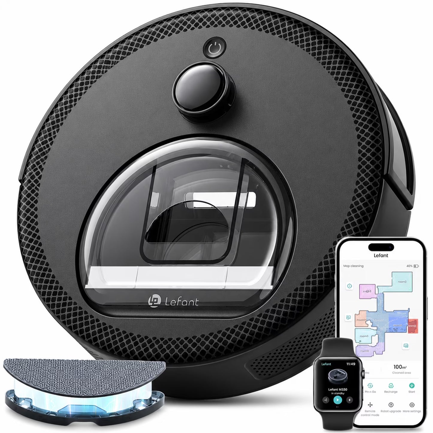 M330 Smart Robot Vacuum and Mop with LiDAR Navigation