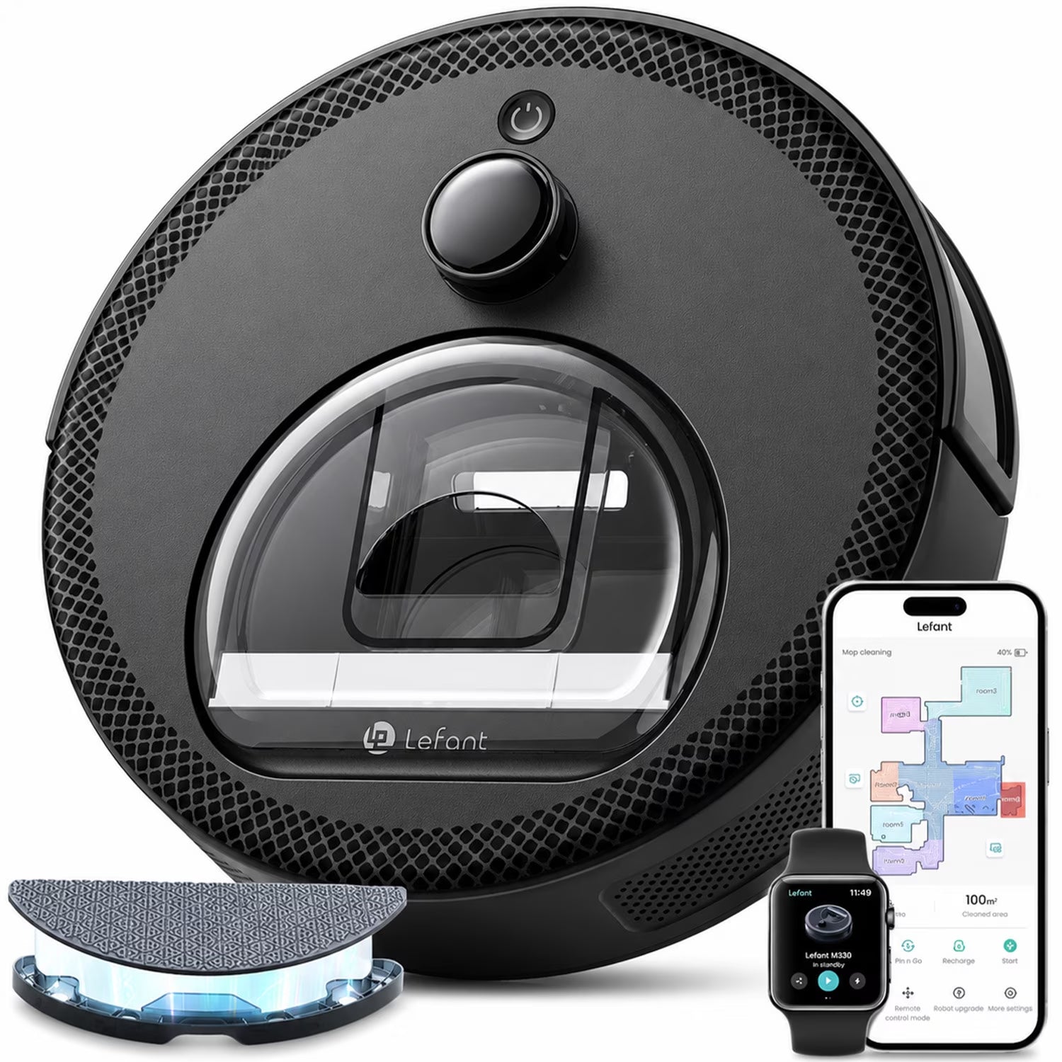 M330 Smart Robot Vacuum and Mop with LiDAR Navigation