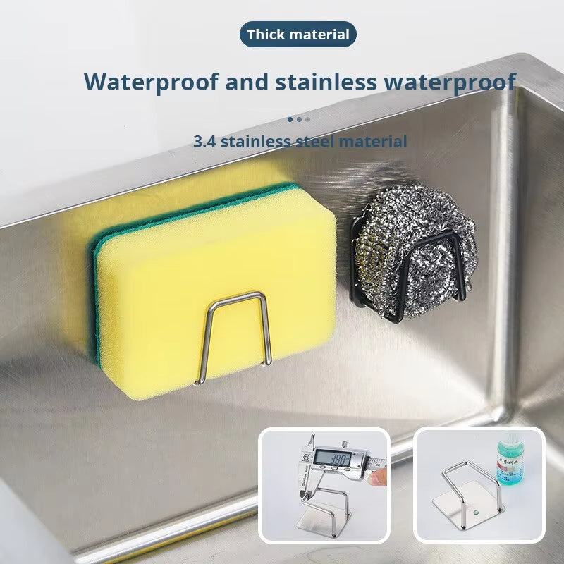Stainless Steel In-Sink Sponge Holder – Self-Adhesive