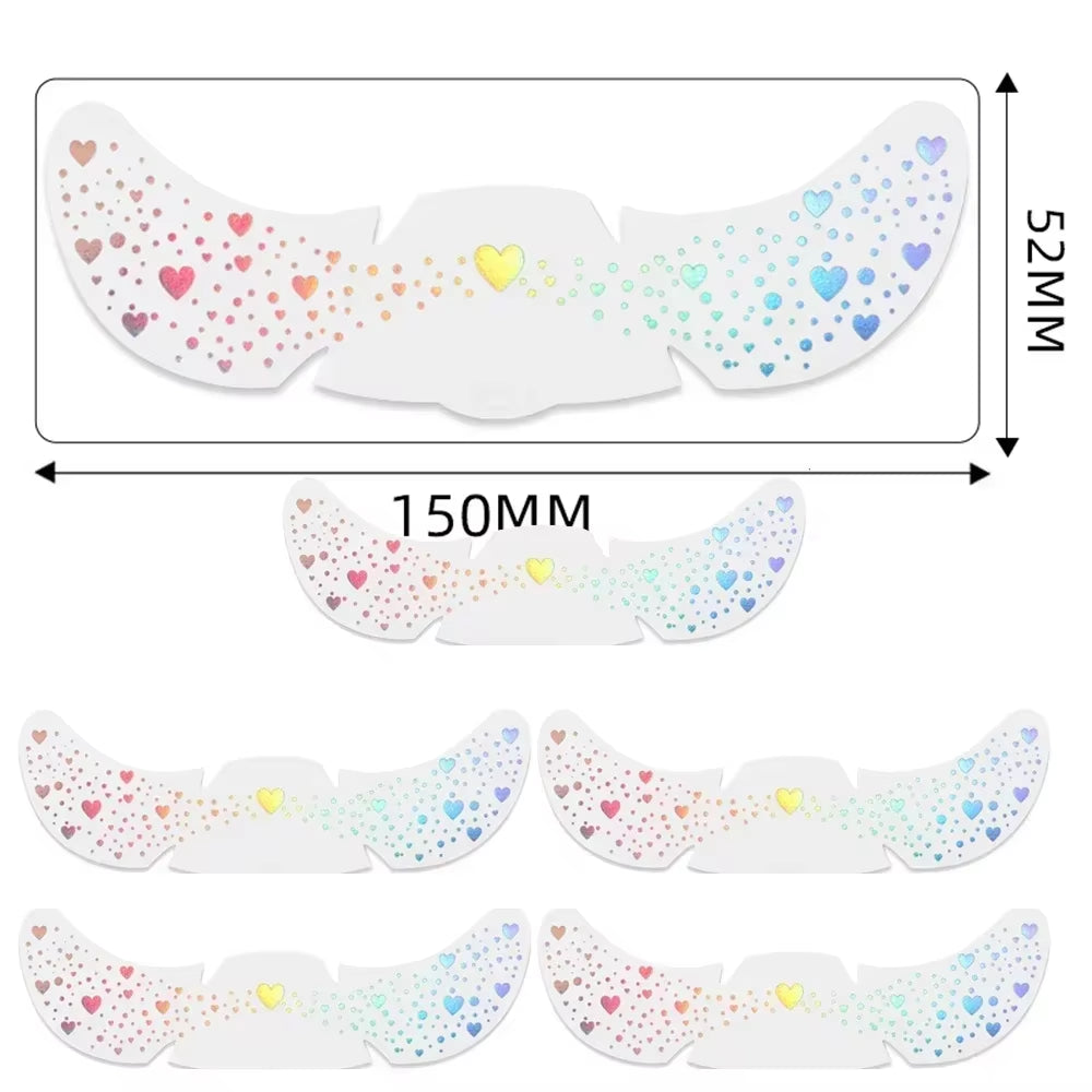 6Pcs Hot Stamping Freckles Makeup Patches Metallic Golden Silver Fake Freckles Temporary Tattoo Stickers