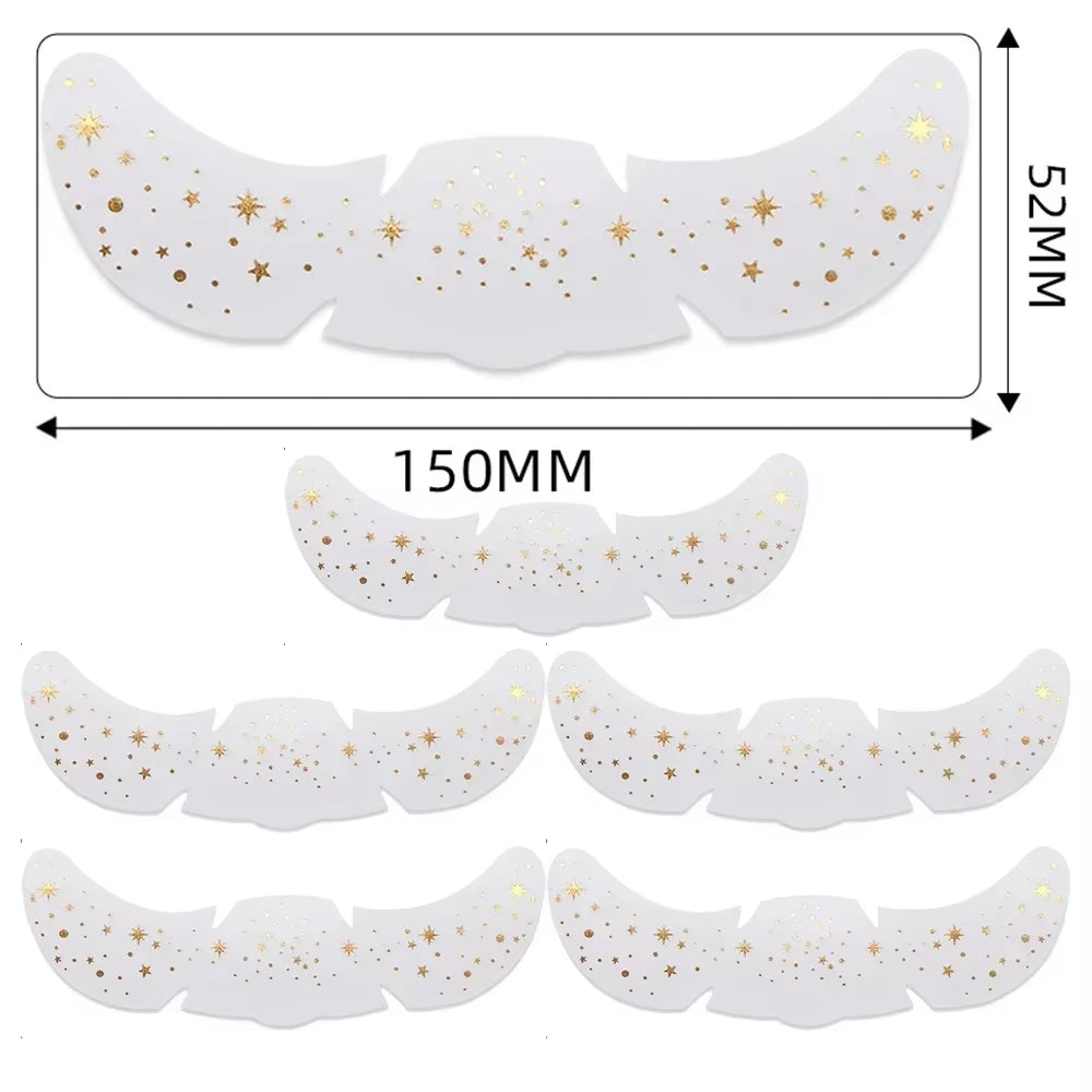 6Pcs Hot Stamping Freckles Makeup Patches Metallic Golden Silver Fake Freckles Temporary Tattoo Stickers