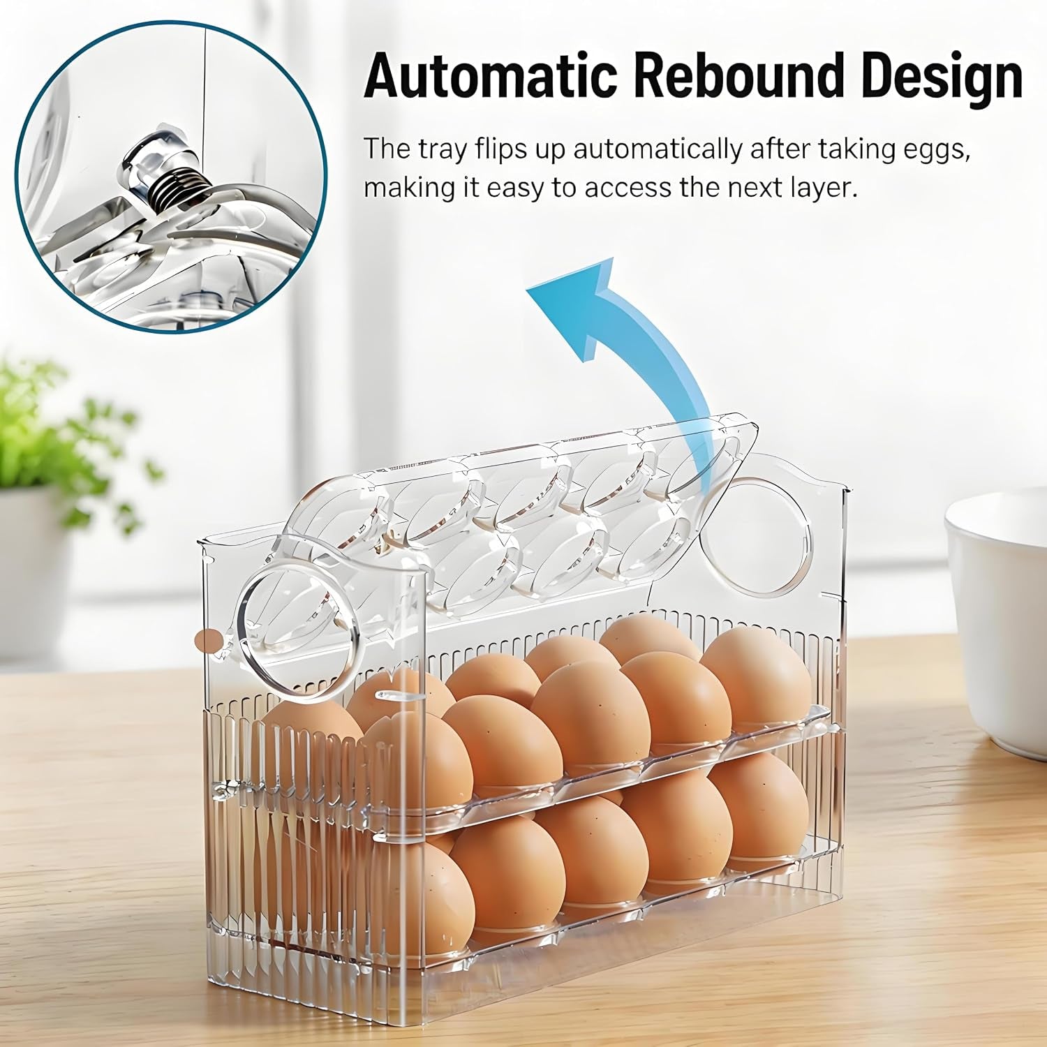 30-Egg Stackable Refrigerator Storage Container