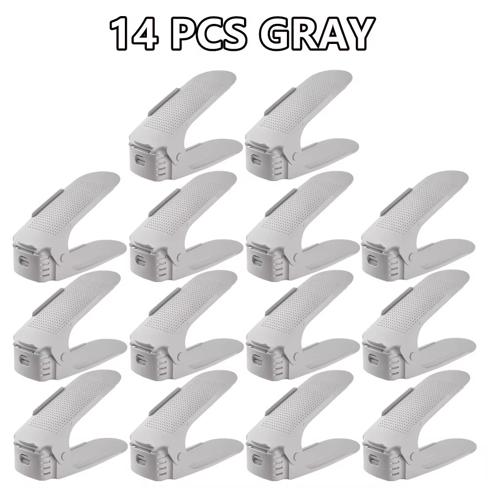 Adjustable Shoe Stacker Multi-Pack | Space Saving Double-Layer Organizer