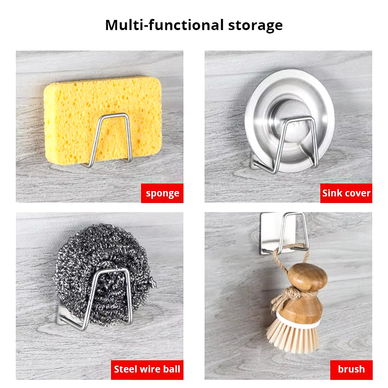 Stainless Steel In-Sink Sponge Holder – Self-Adhesive