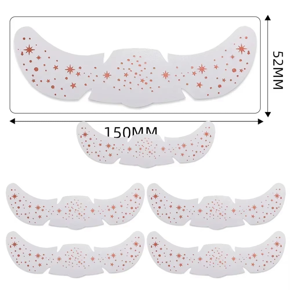 6Pcs Hot Stamping Freckles Makeup Patches Metallic Golden Silver Fake Freckles Temporary Tattoo Stickers