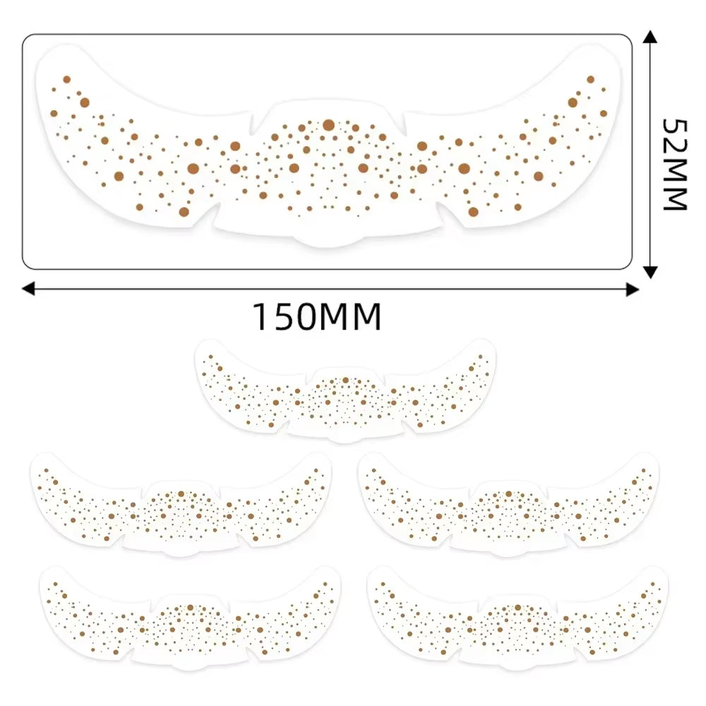 6Pcs Hot Stamping Freckles Makeup Patches Metallic Golden Silver Fake Freckles Temporary Tattoo Stickers