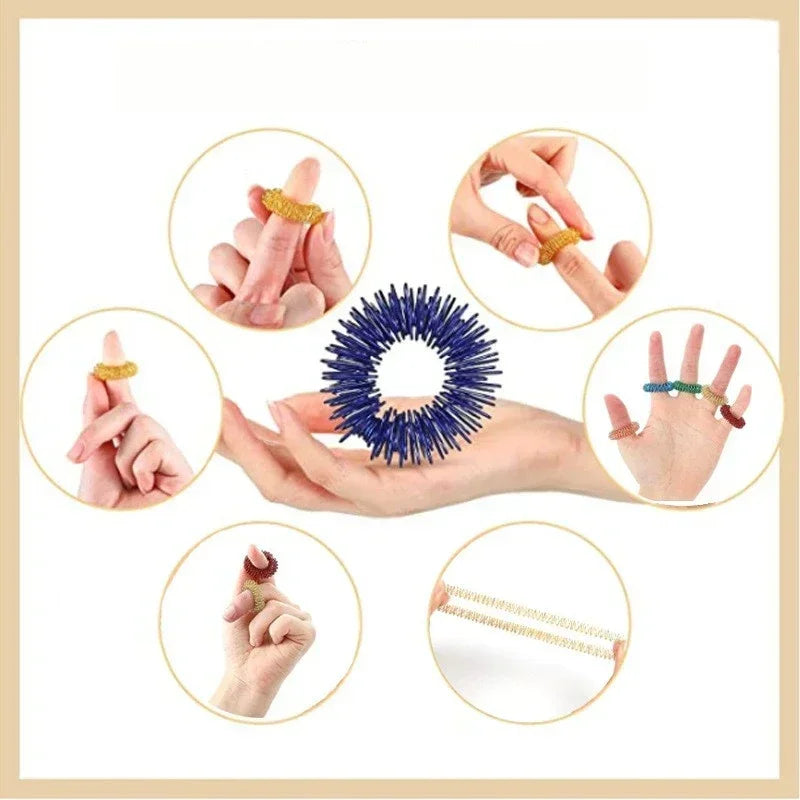 10Pcs Finger Massage Sujok Ring Acupuncture Ring Health Care Body Massage