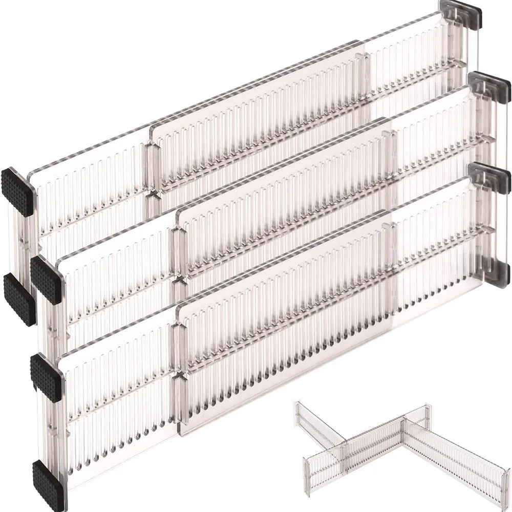 Expandable Drawer Dividers 10.8-20Inch Adjustable Drawer Divider Organizers for Drawer Separators Dresser Drawer Organizer
