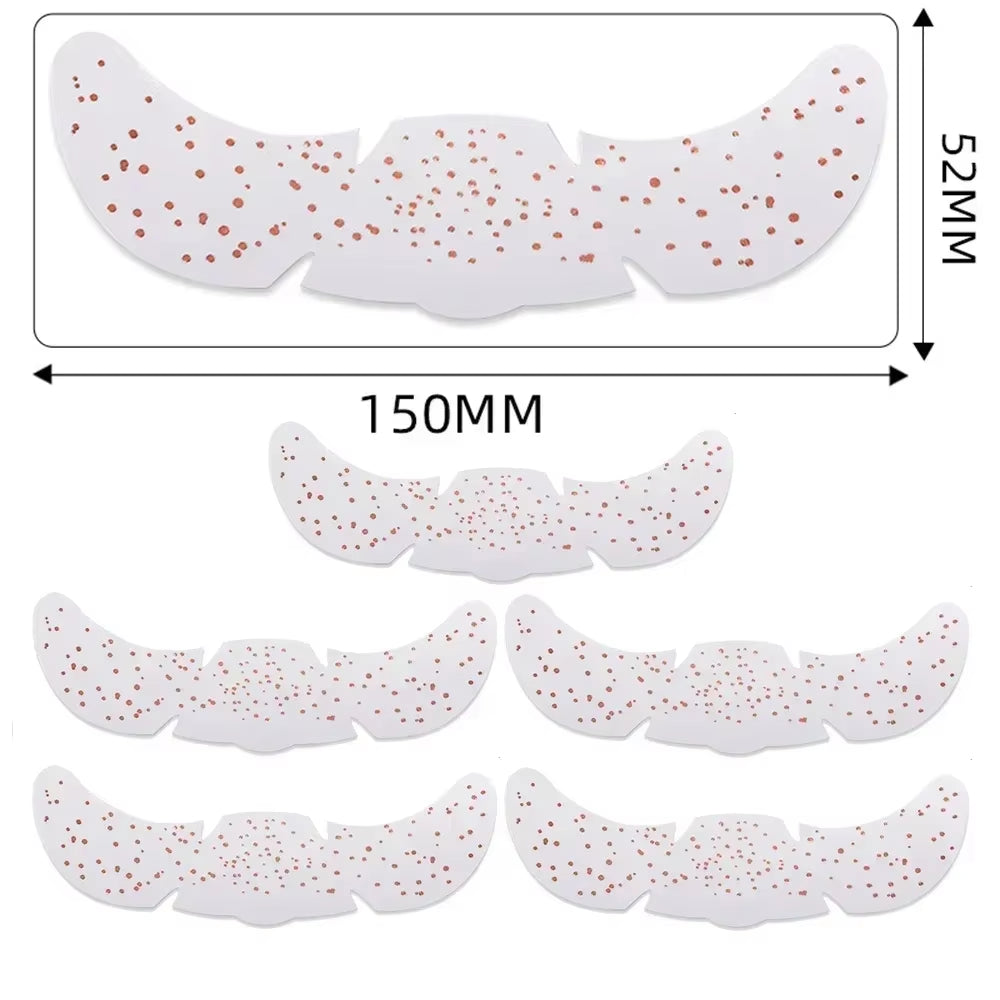 6Pcs Hot Stamping Freckles Makeup Patches Metallic Golden Silver Fake Freckles Temporary Tattoo Stickers