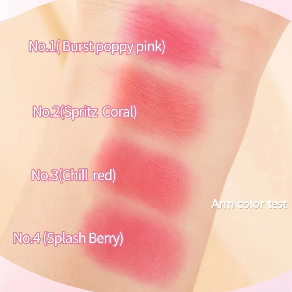 4Pcs Set Jelly Cheek Blush Tint 3-In-1 Transparent Moisturized Blusher Facial Contour