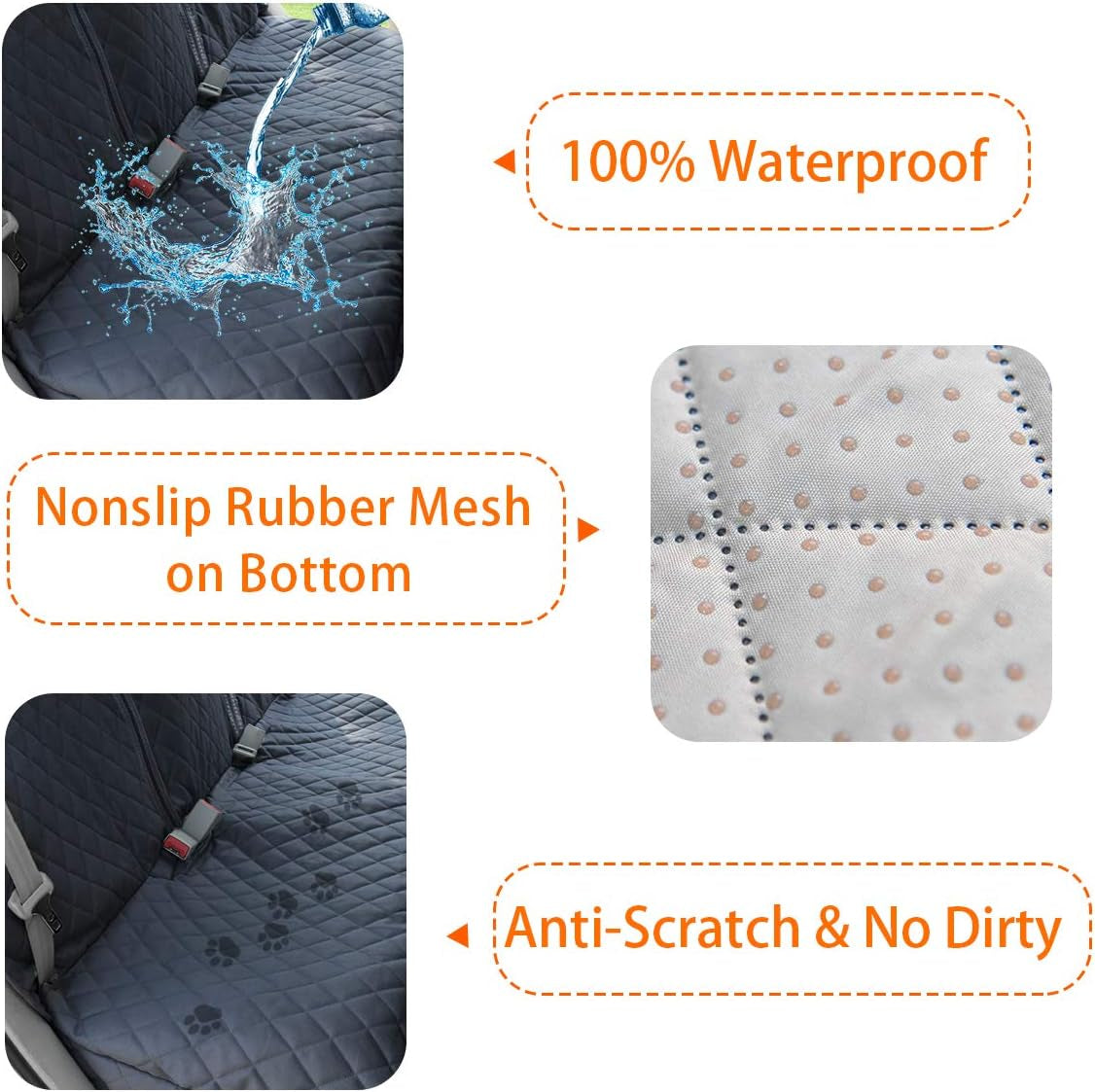 Airtight Nonslip Pet Hammock for Cars & SUVs