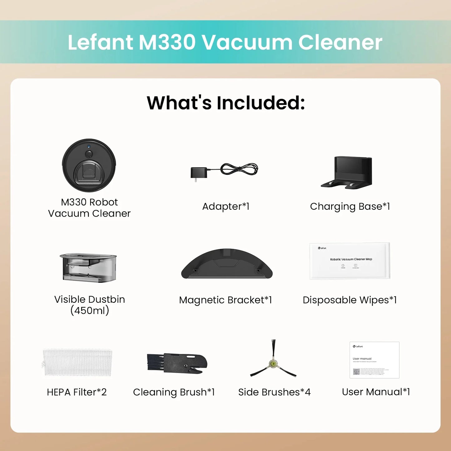 M330 Smart Robot Vacuum and Mop with LiDAR Navigation