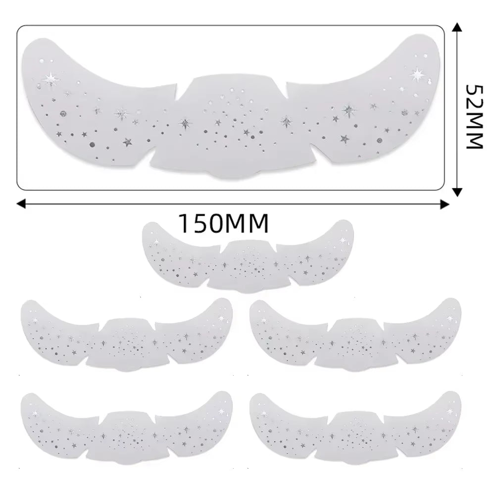 6Pcs Hot Stamping Freckles Makeup Patches Metallic Golden Silver Fake Freckles Temporary Tattoo Stickers