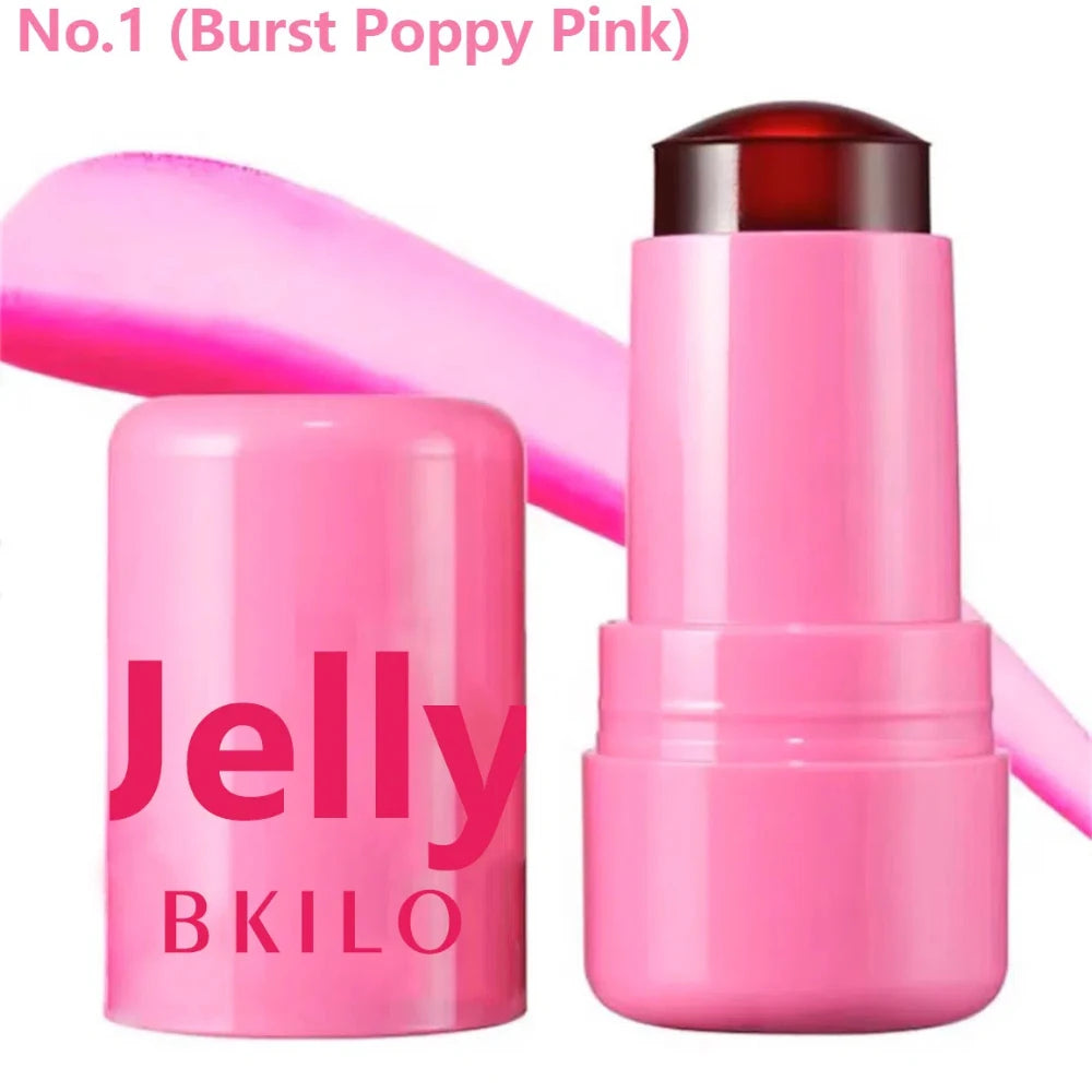 4Pcs Set Jelly Cheek Blush Tint 3-In-1 Transparent Moisturized Blusher Facial Contour