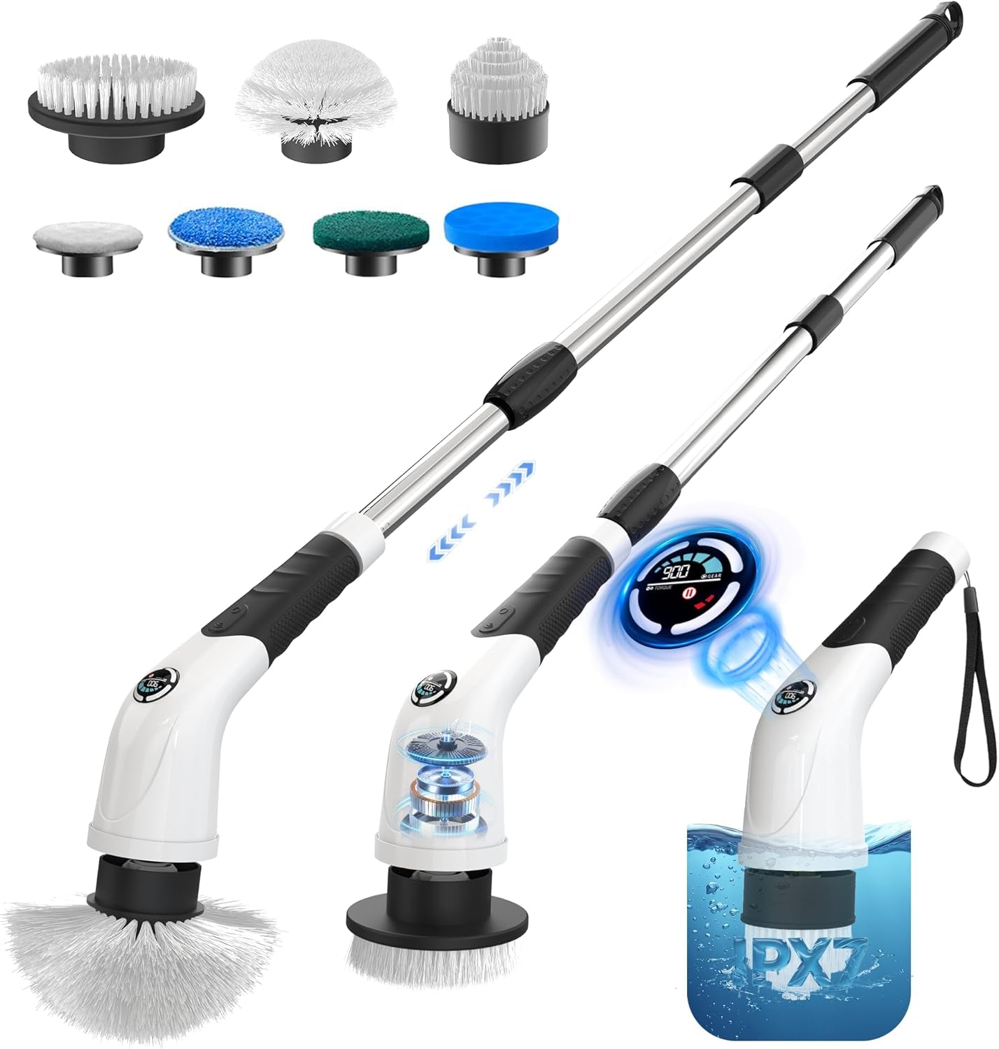 7-in-1 Cordless Electric Spin Scrubber