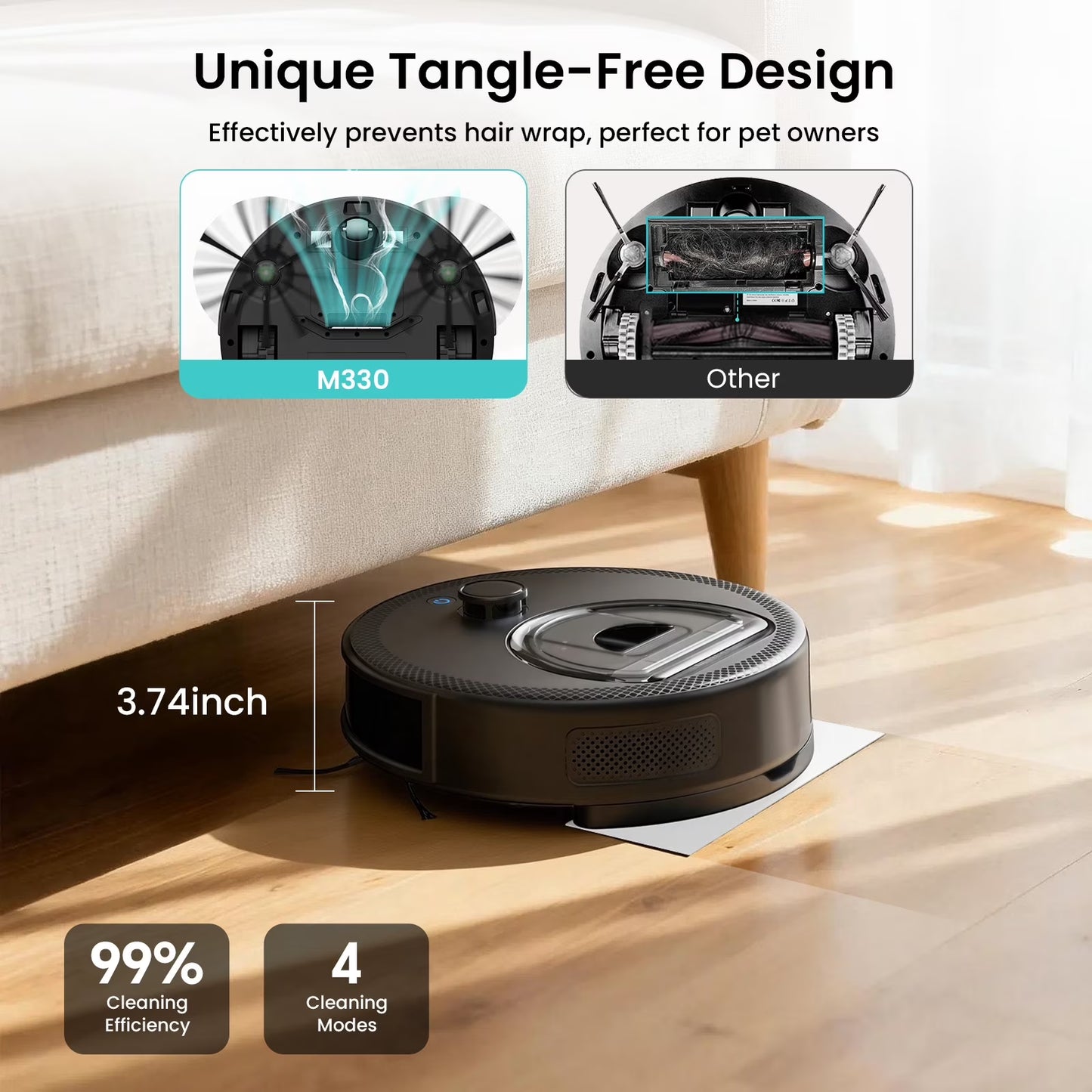 M330 Smart Robot Vacuum and Mop with LiDAR Navigation
