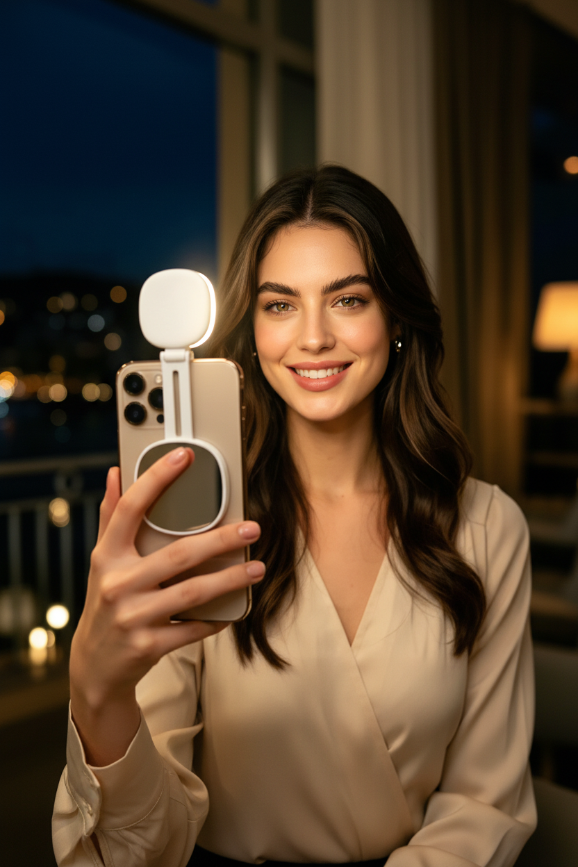 Magnetic Selfie Light  Rechargeable Portable LED Light for TikTok, Zoom & Photography